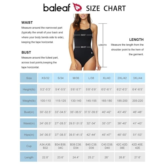 Baleaf Laureate Open Back One-Piece UPF 50+ Swim Team Training Swimsuit 3X / 44 - Picture 8 of 9